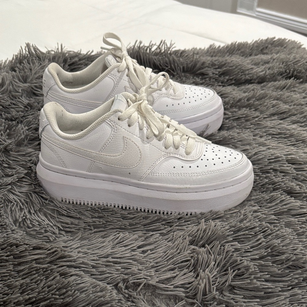 Nike Air Force white Platform Sneakers